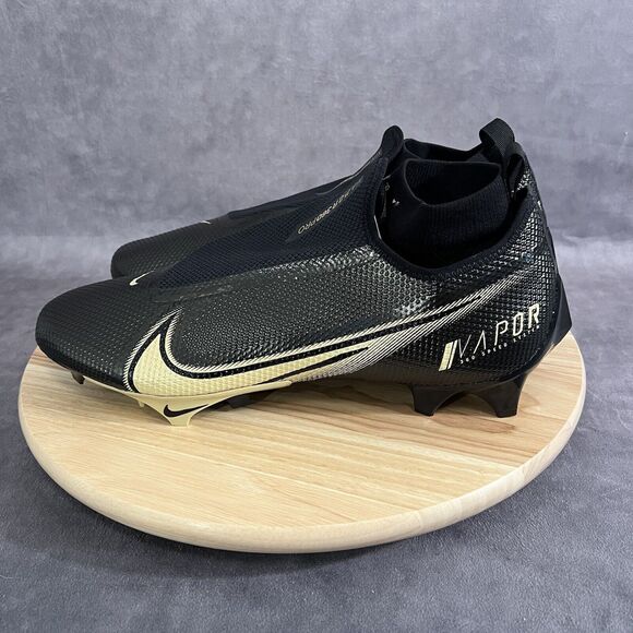 Nike Vapor Edge Pro 360 Black Metallic Gold Men’s Size 13 Football Cleats Shoes main image 4